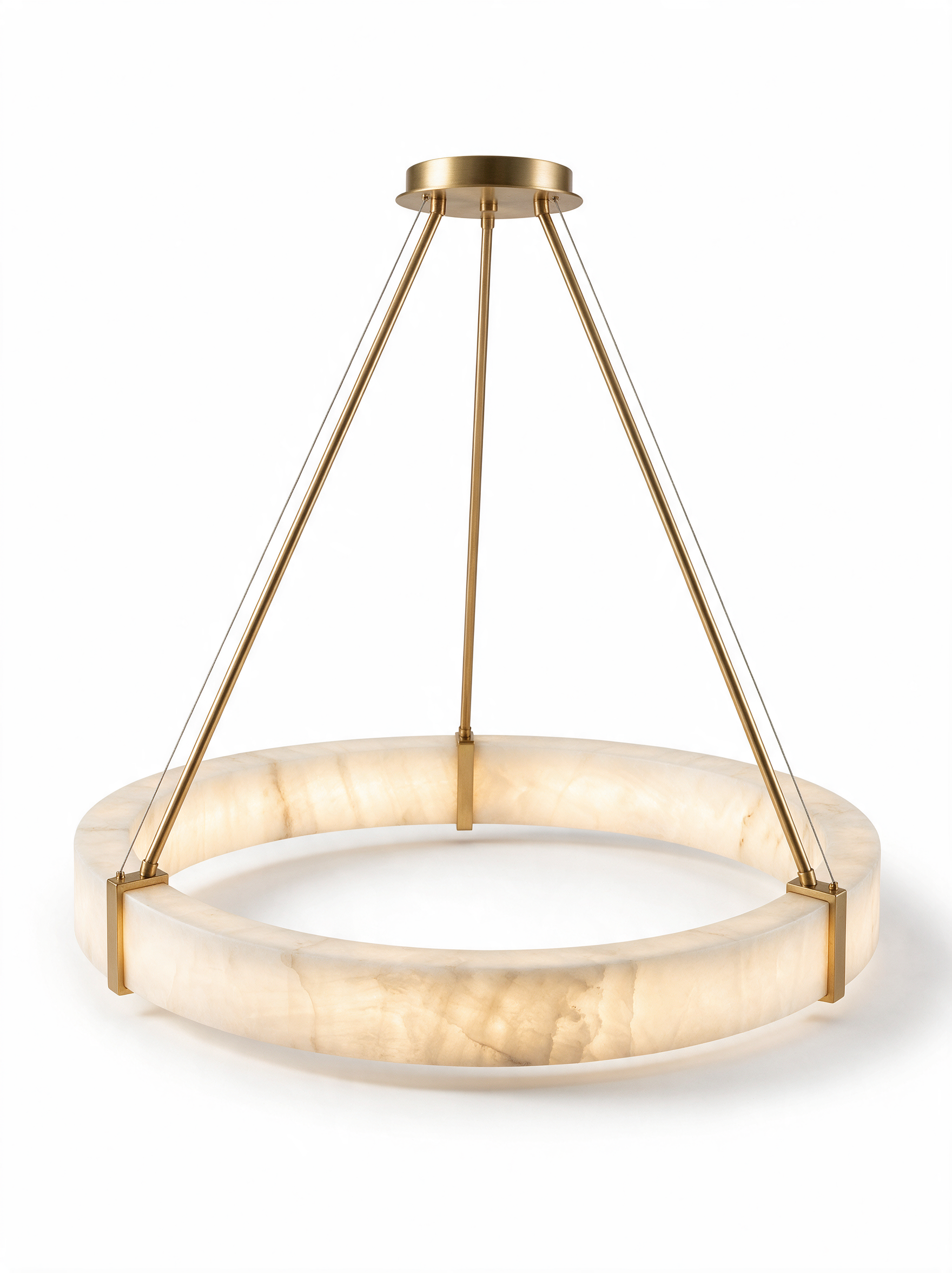 AIR HAVEN Alabaster Ring Chandelier - White Background Hero