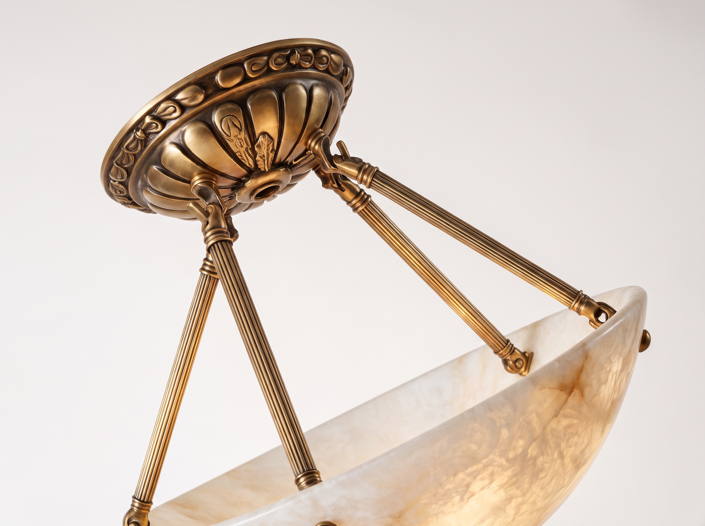 Alabaster Bowl Pendant Light