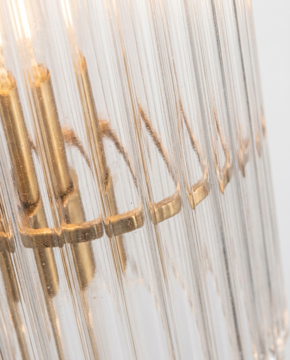 Ribbed Glass Pendant Light
