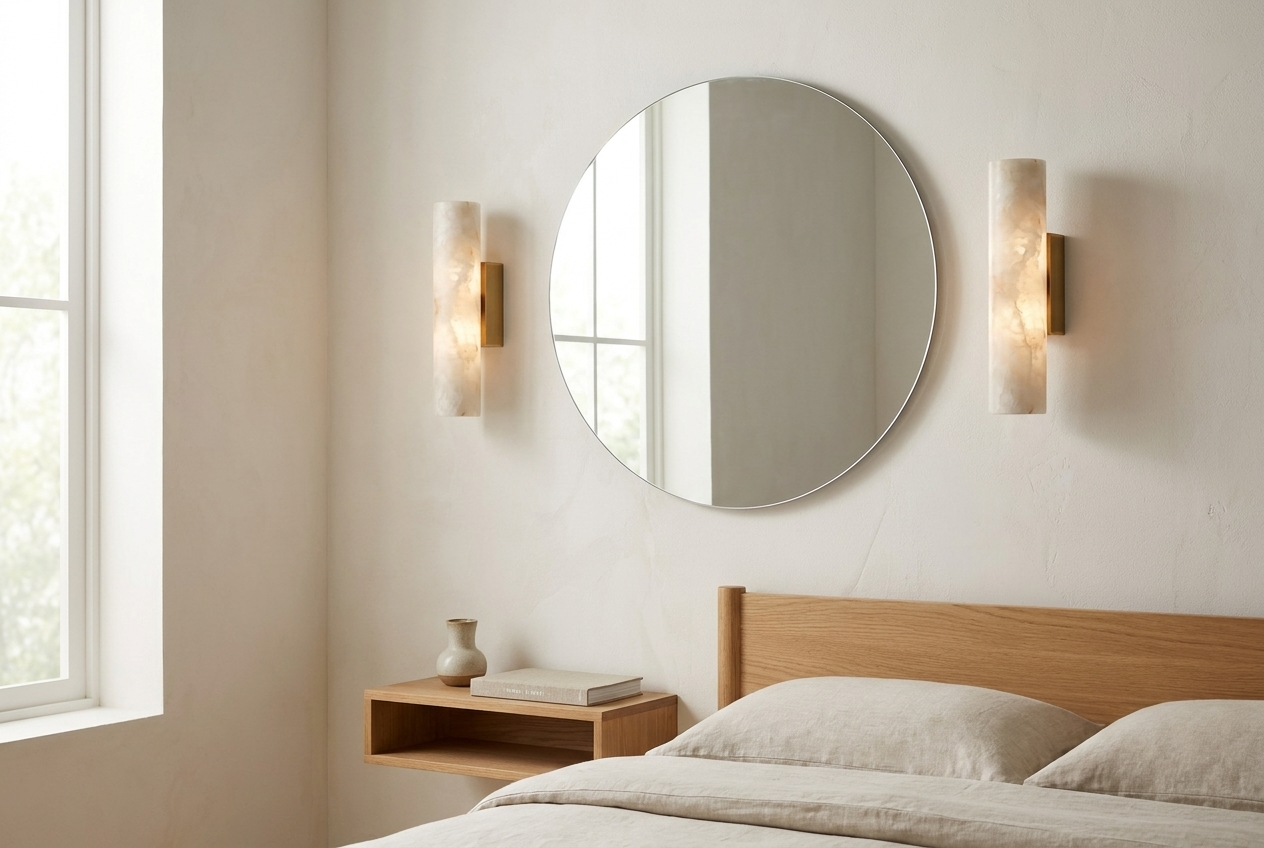 Alabaster Column Wall Sconce
