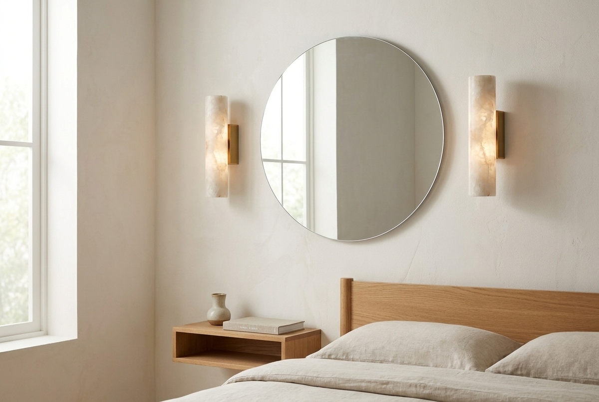 Alabaster Column Wall Sconce
