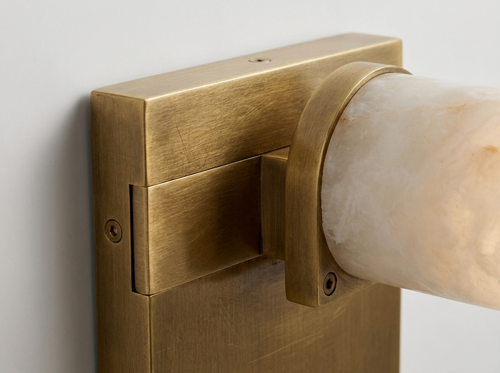 Alabaster Column Wall Sconce