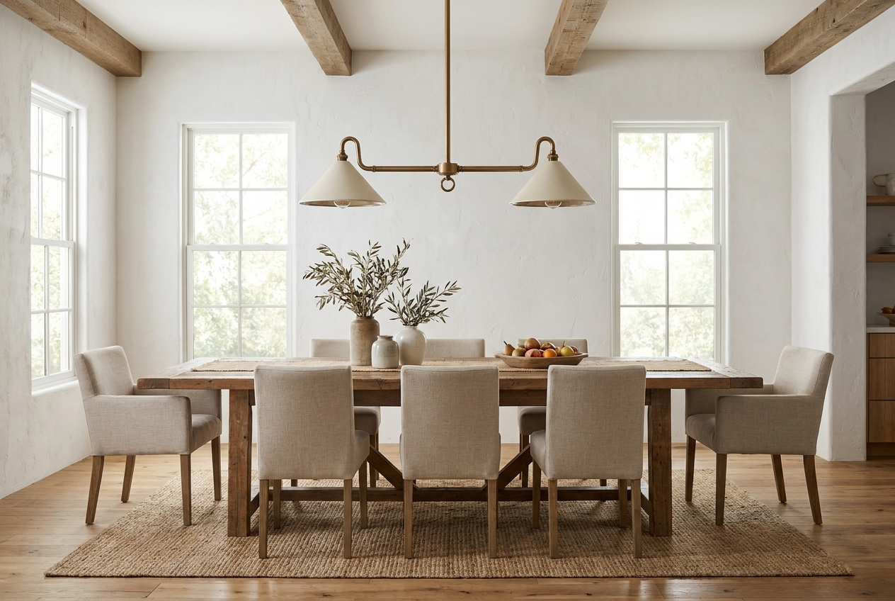 Farmhouse Dual-Shade Chandelier