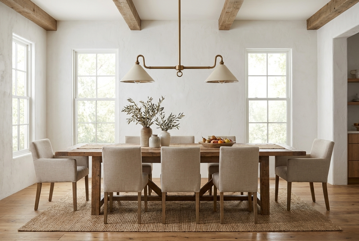 Farmhouse Dual-Shade Chandelier