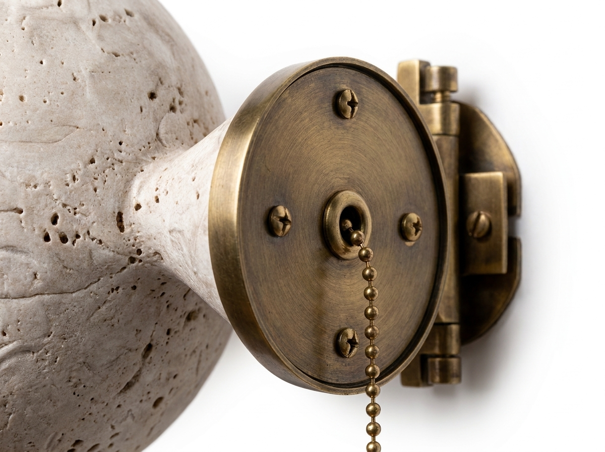 Organic Travertine Wall Lamp