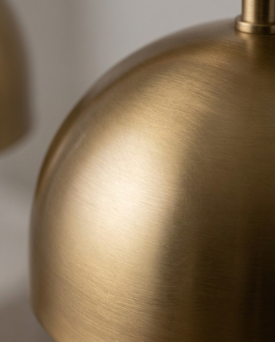 Brass Linear Dome Chandelier
