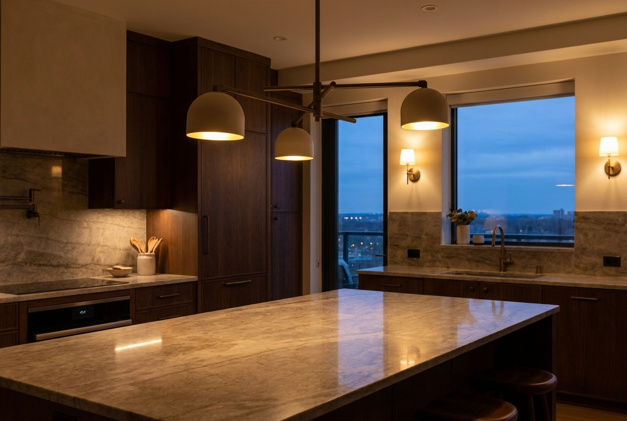 Linear Dome Chandelier