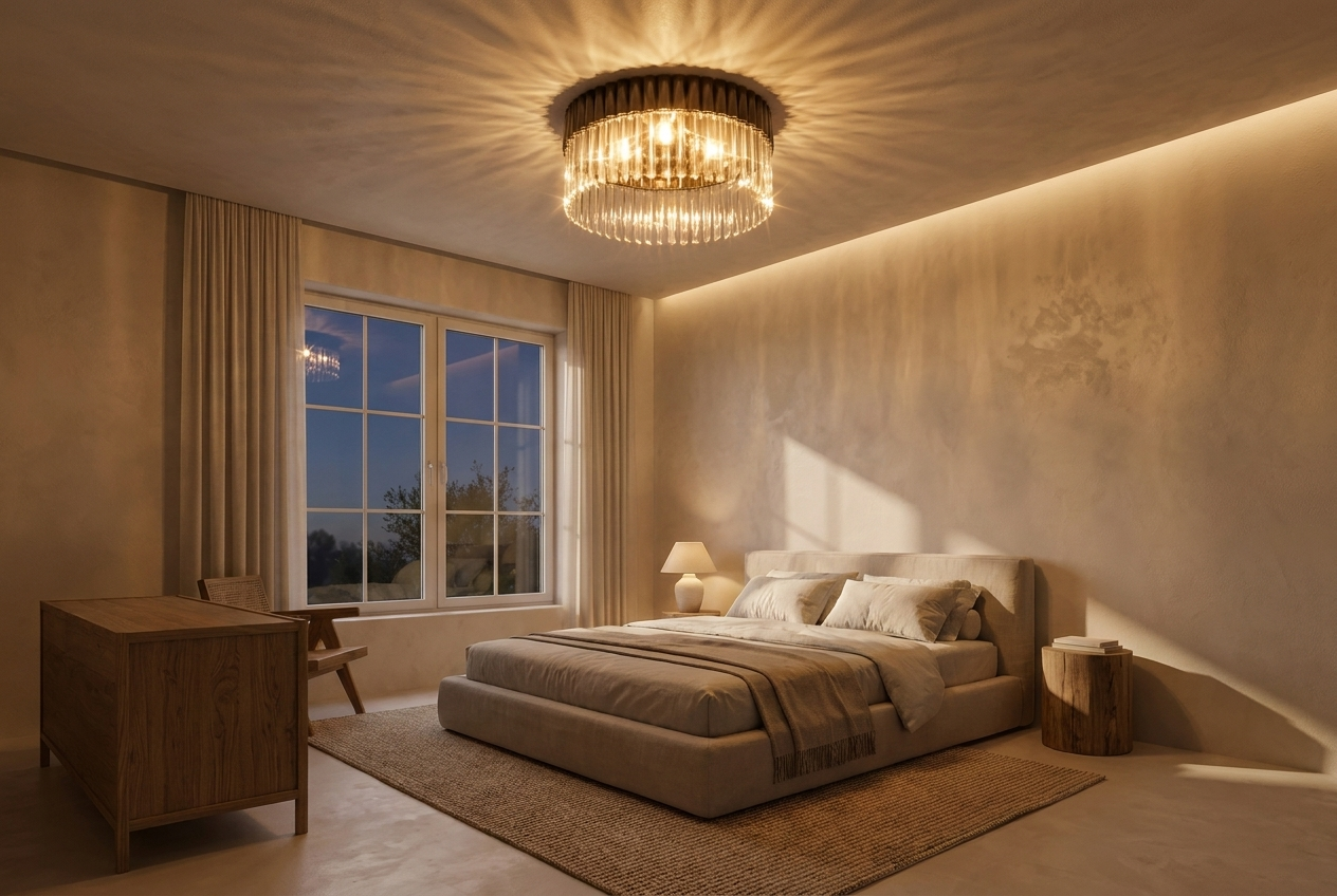 Crystal Flush Mount Light