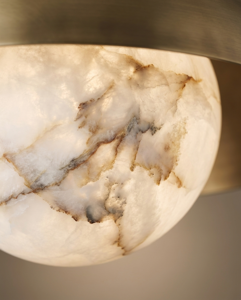 Alabaster Globe Pendant Light