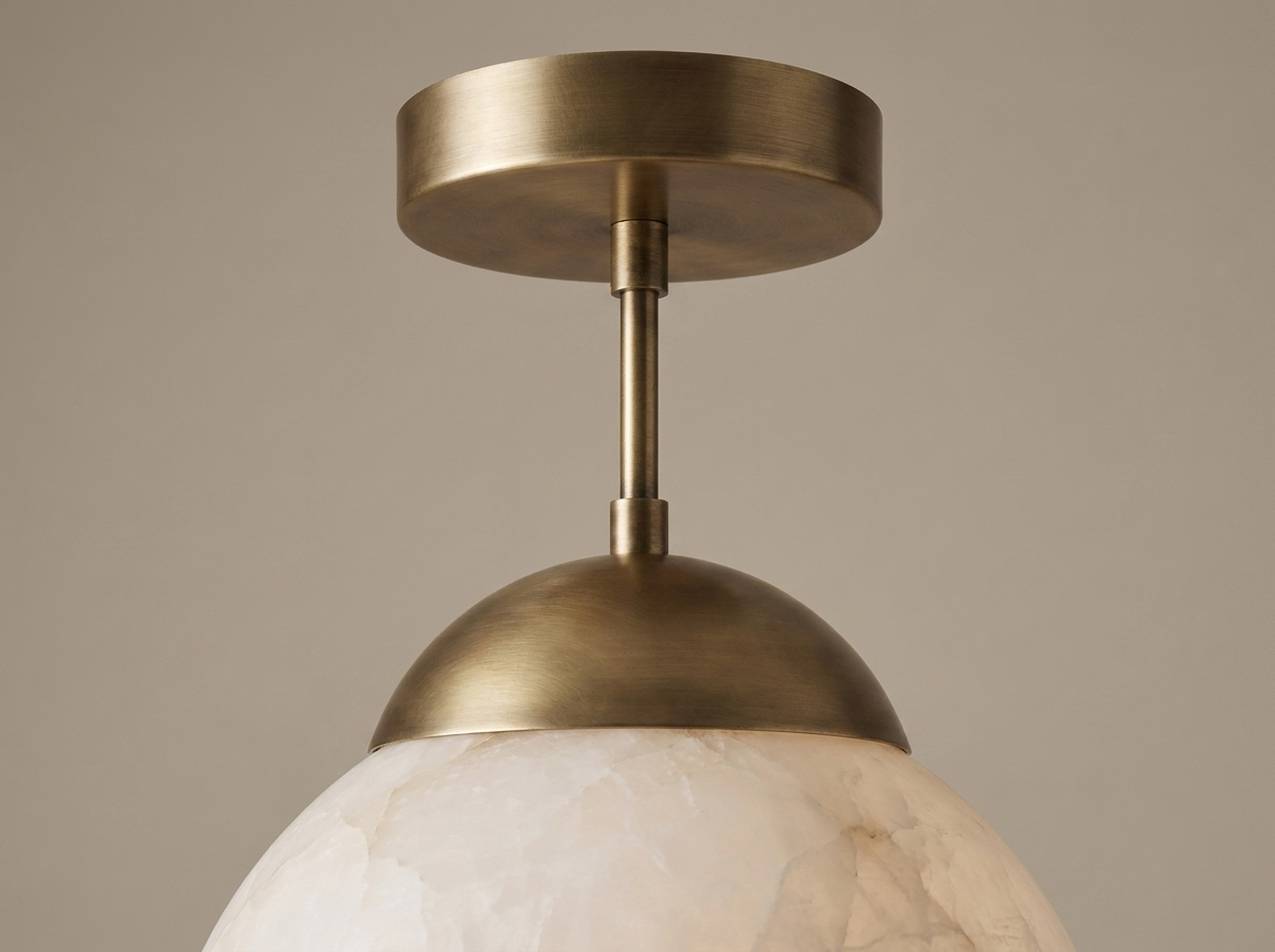 Alabaster Globe Pendant Light