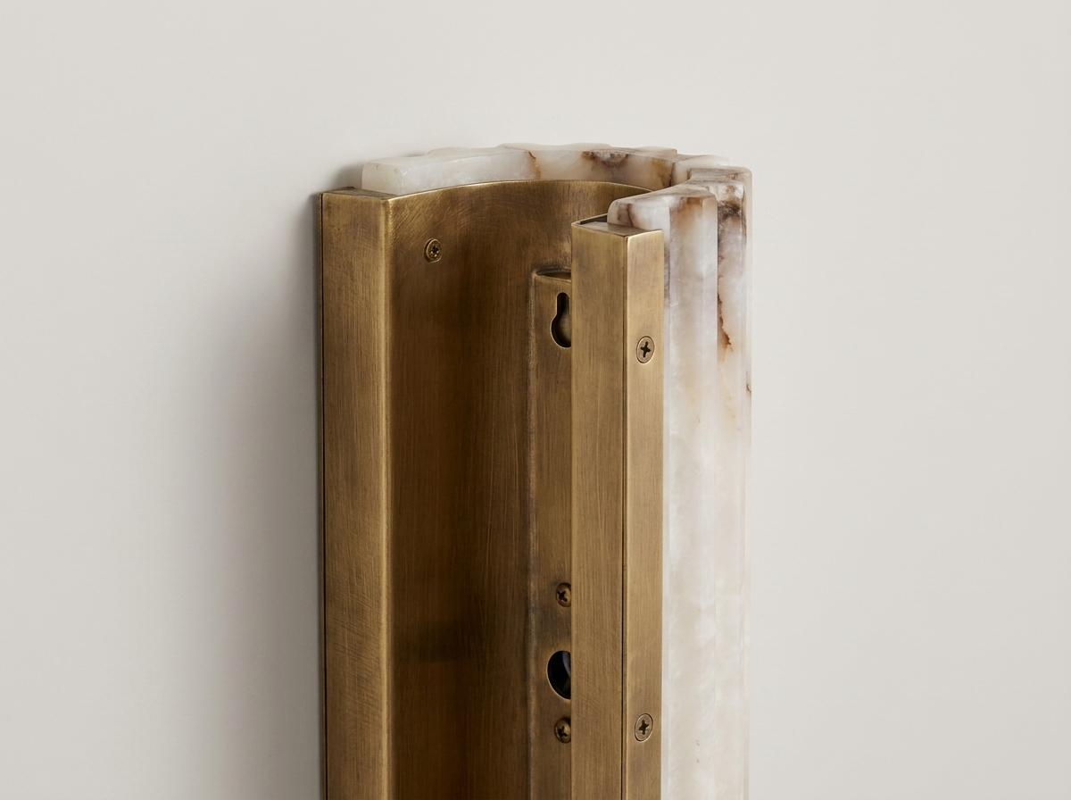 Fluted Alabaster Wall Light