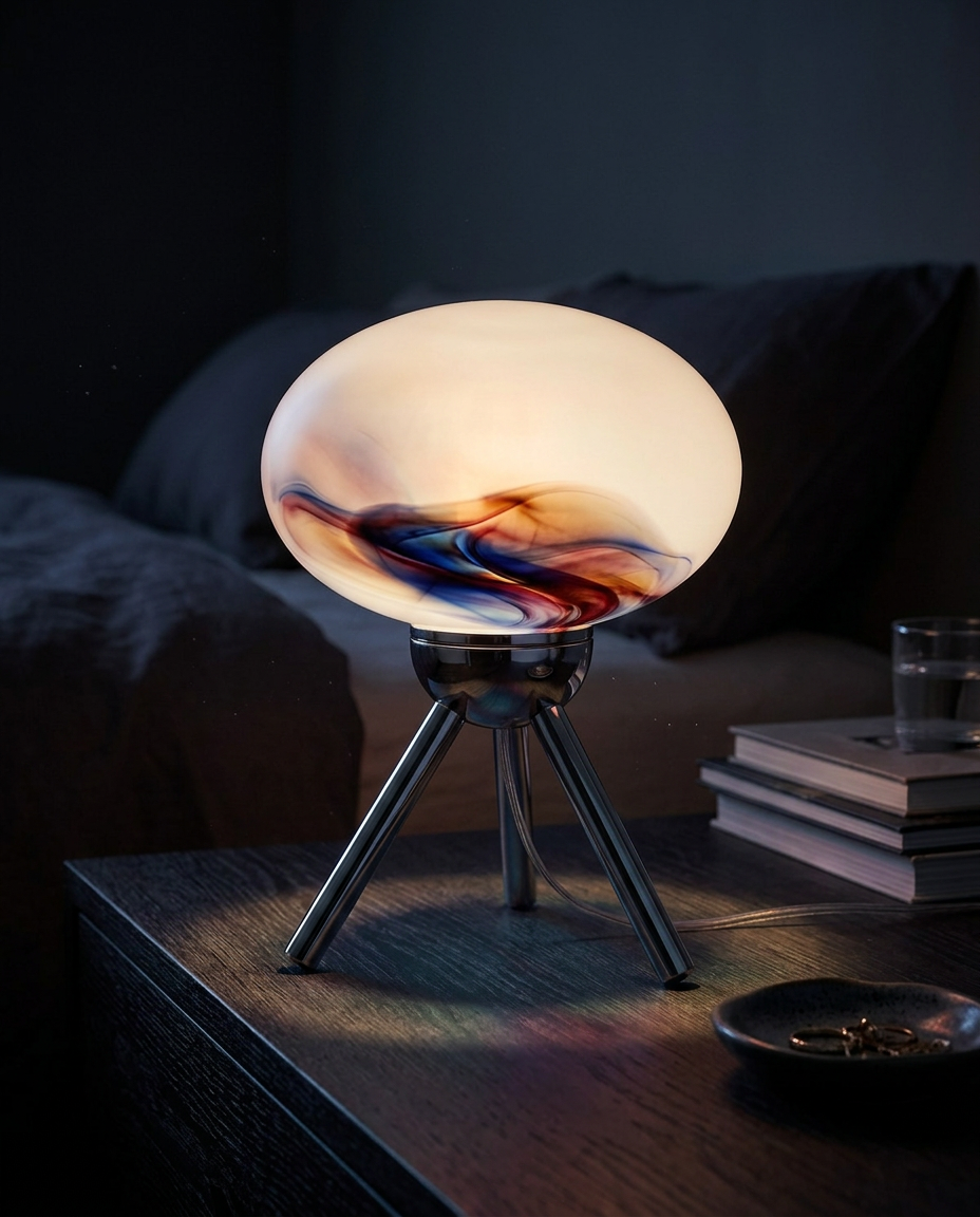 Glass Mushroom Accent Lamp