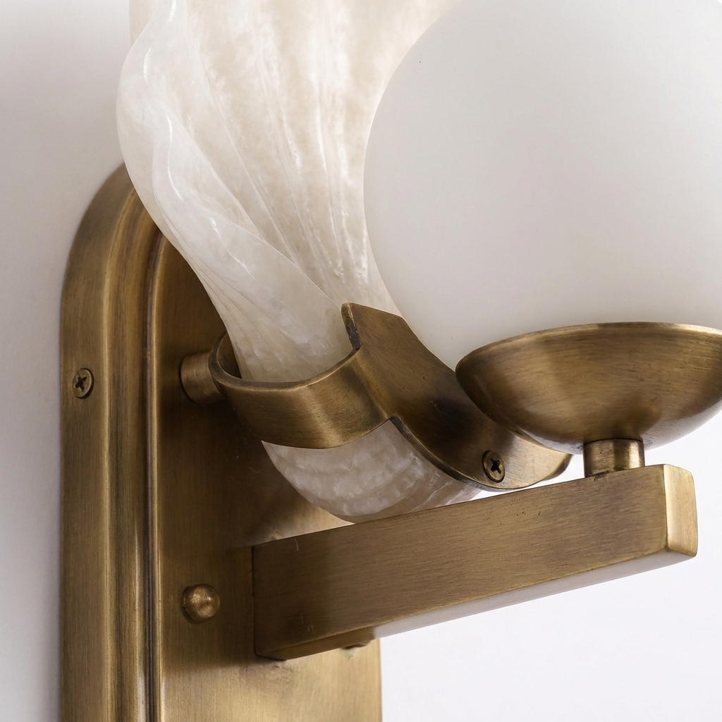 Alabaster Shell Wall Sconce