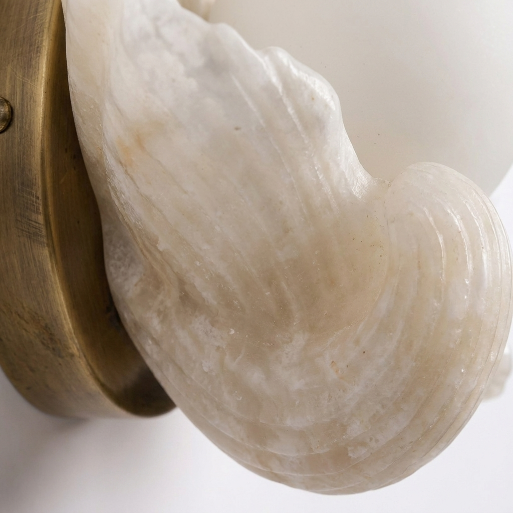 Alabaster Shell Wall Sconce