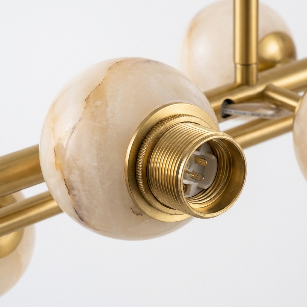 Alabaster Globe Linear Chandelier