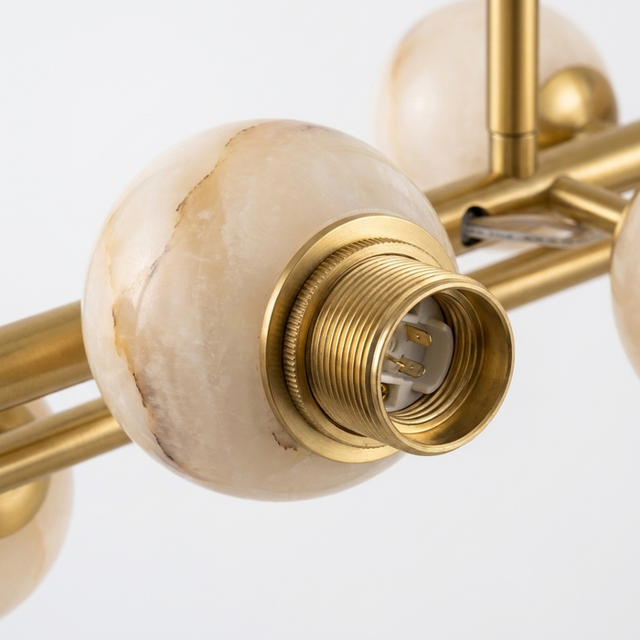 Alabaster Globe Linear Chandelier
