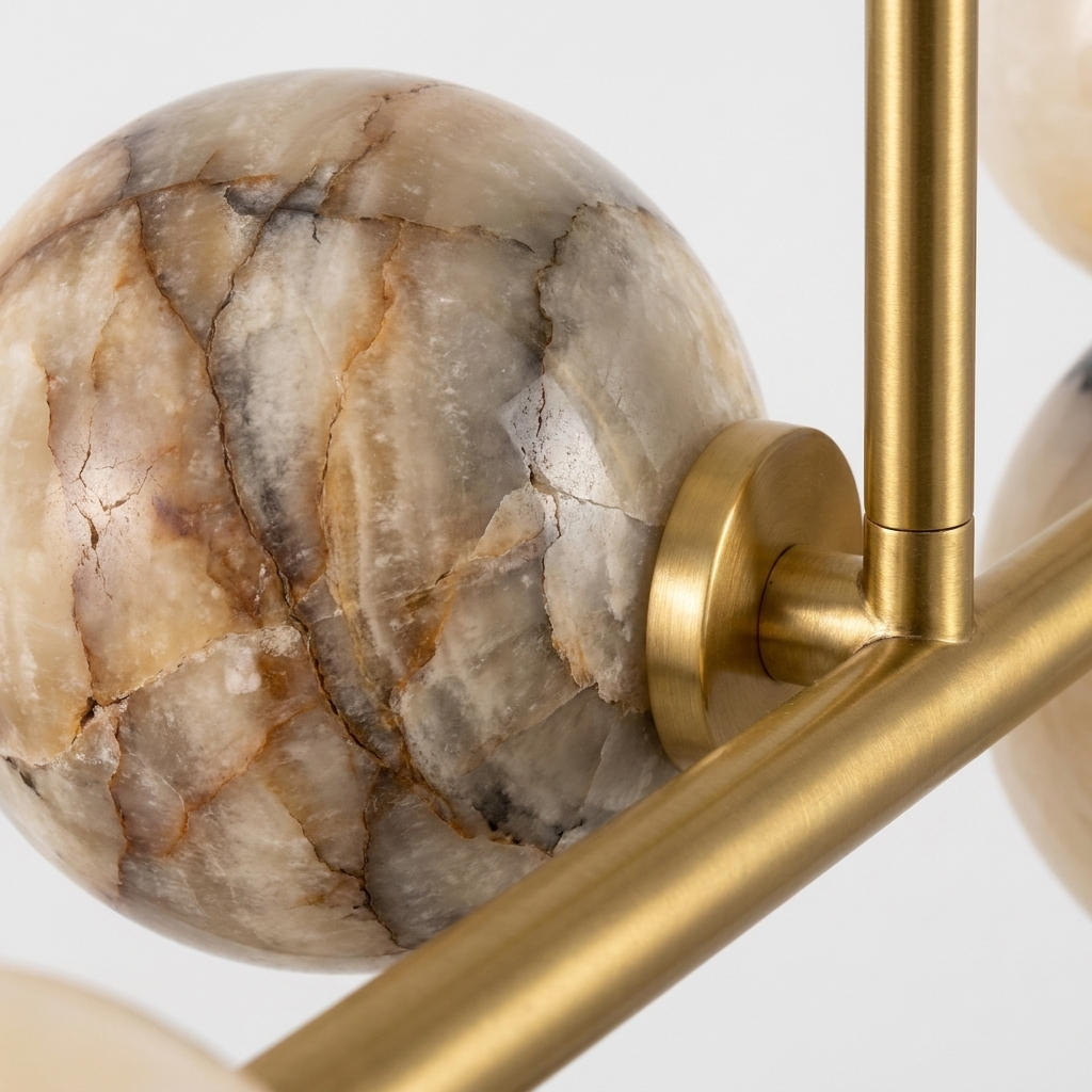 Alabaster Globe Linear Chandelier