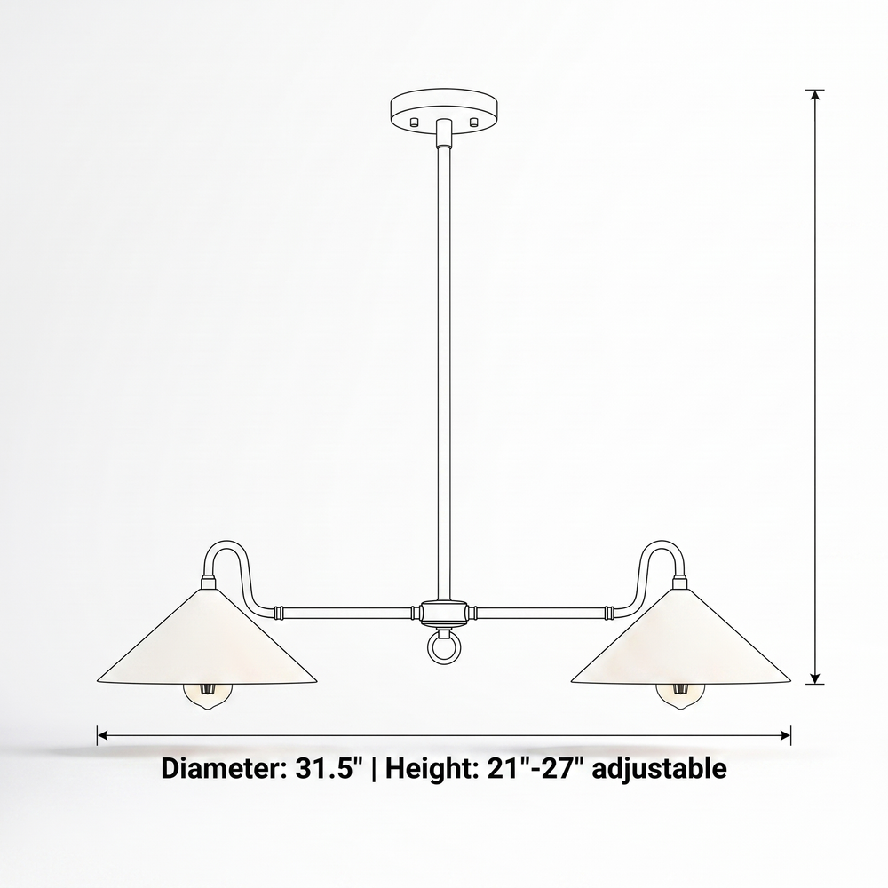 Farmhouse Dual-Shade Chandelier