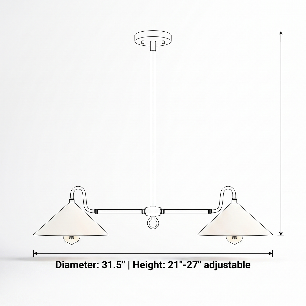 Farmhouse Dual-Shade Chandelier