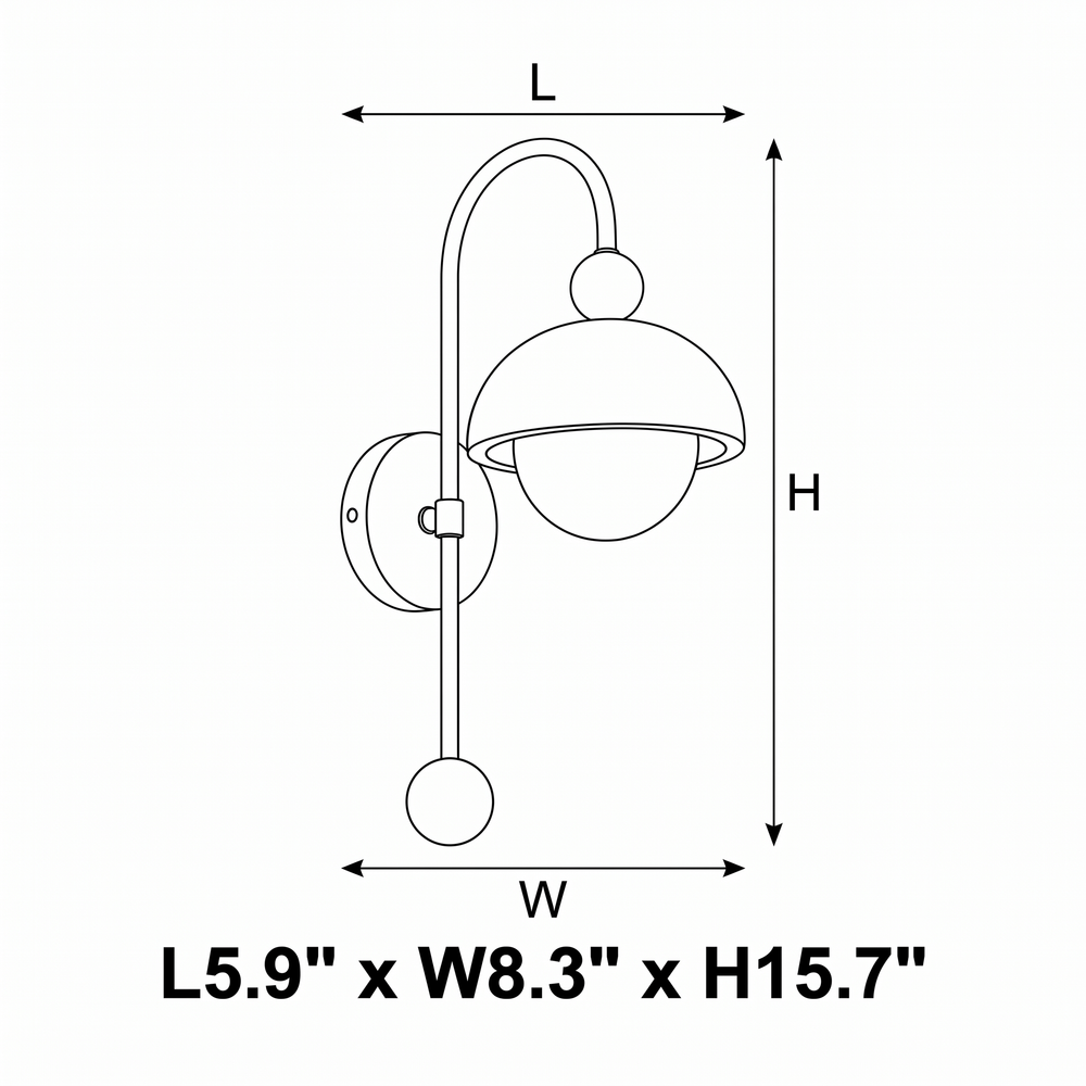 Travertine Dome Reading Sconce