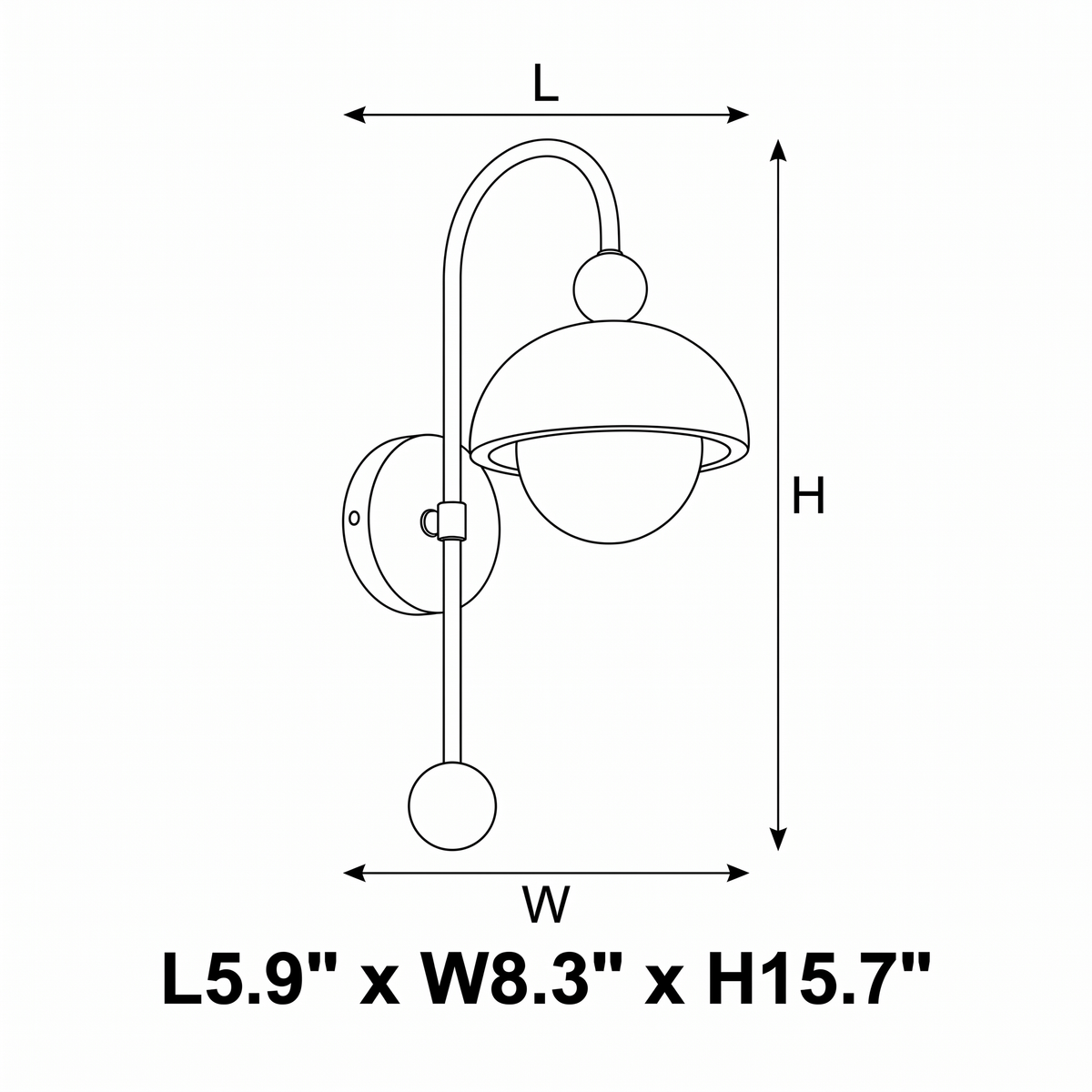 Travertine Dome Reading Sconce