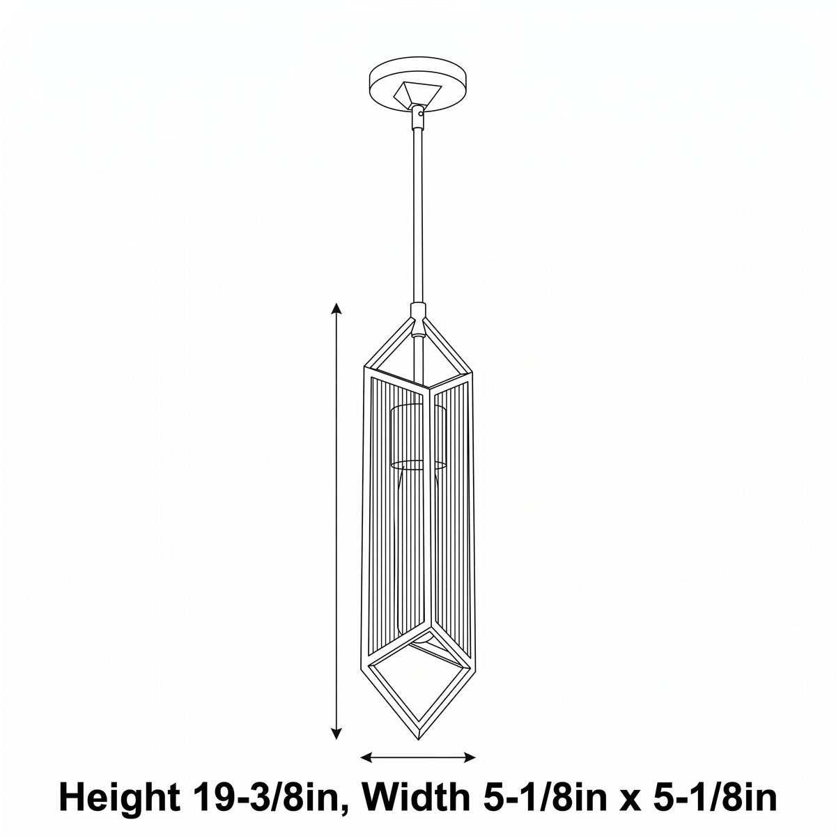 Ribbed Glass Pendant Light