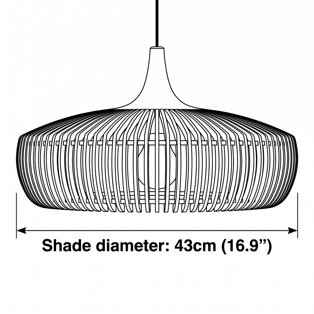Hollowed Walnut Pendant Light