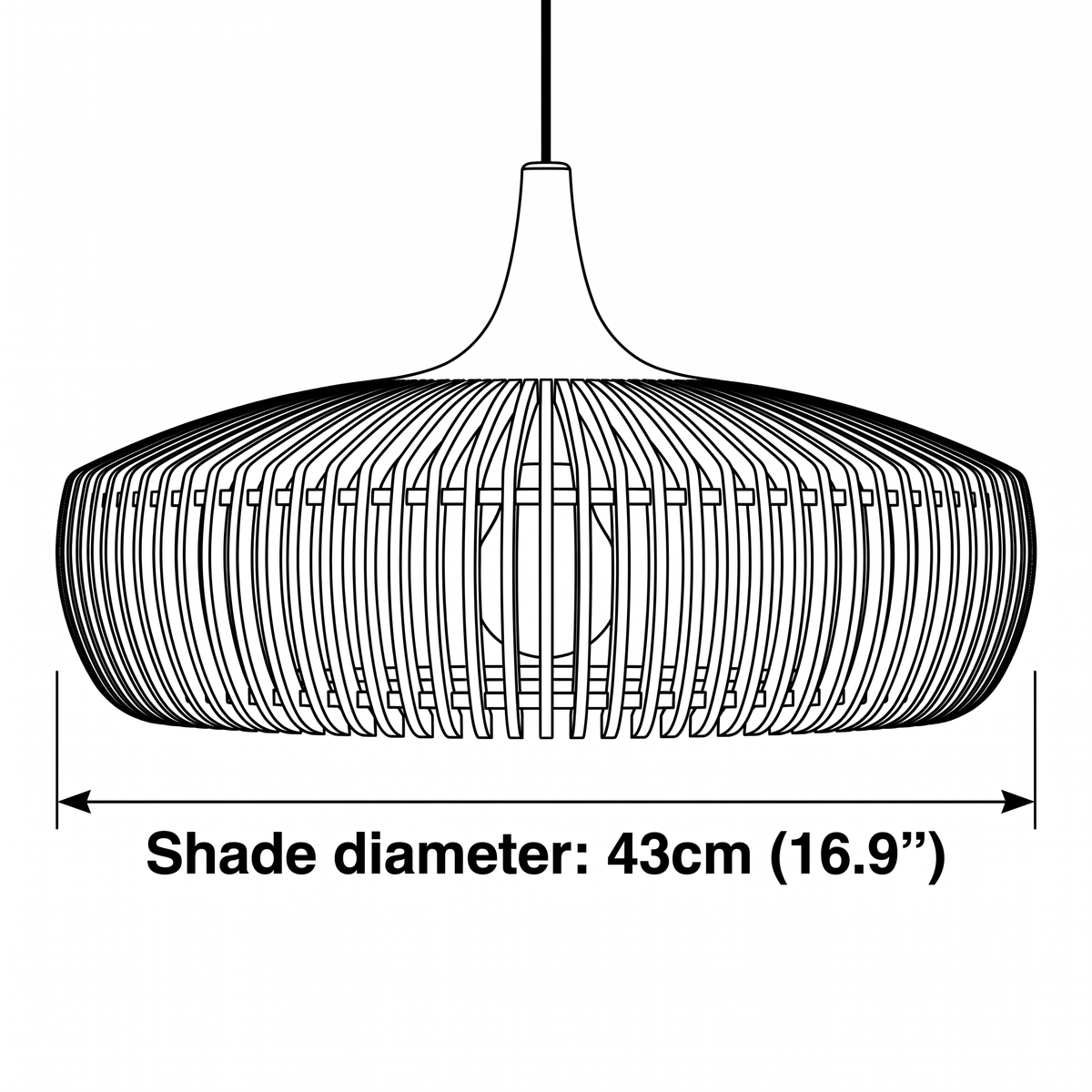 Hollowed Walnut Pendant Light