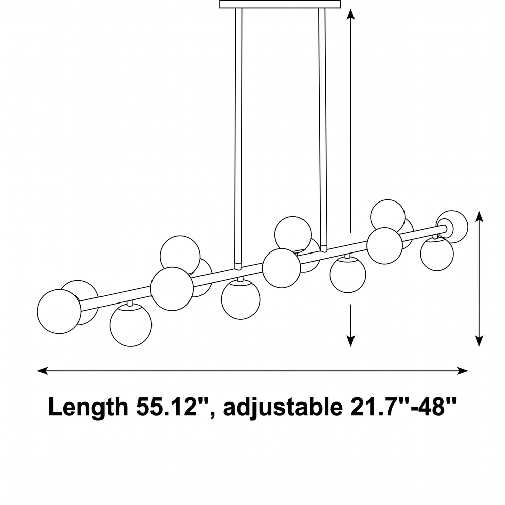 Alabaster Globe Linear Chandelier