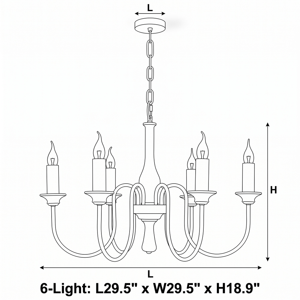Travertine Candle Chandelier