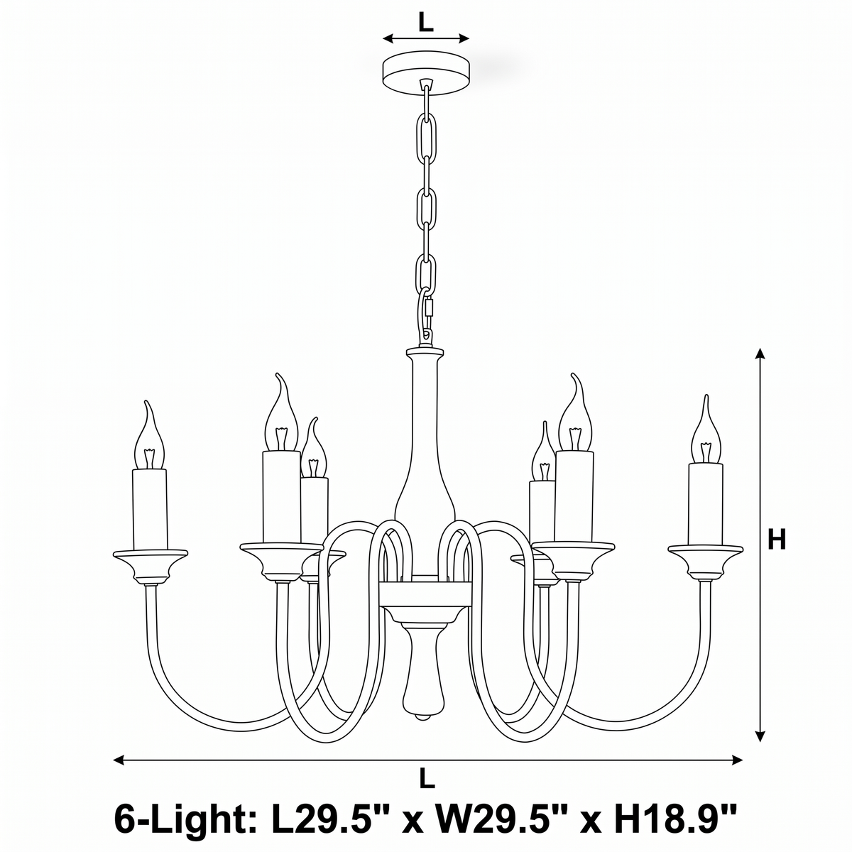 Travertine Candle Chandelier