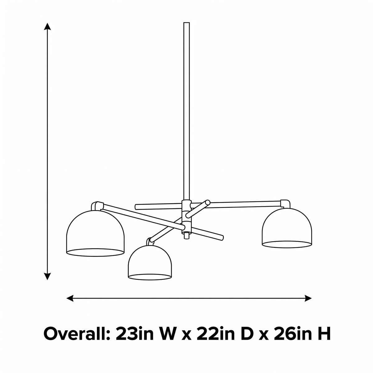 Linear Dome Chandelier