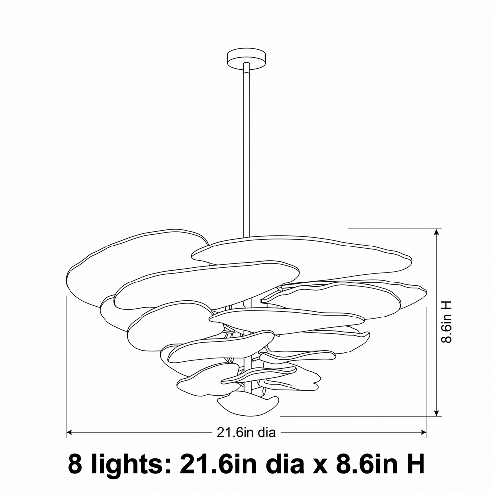 Glass Petal Chandelier
