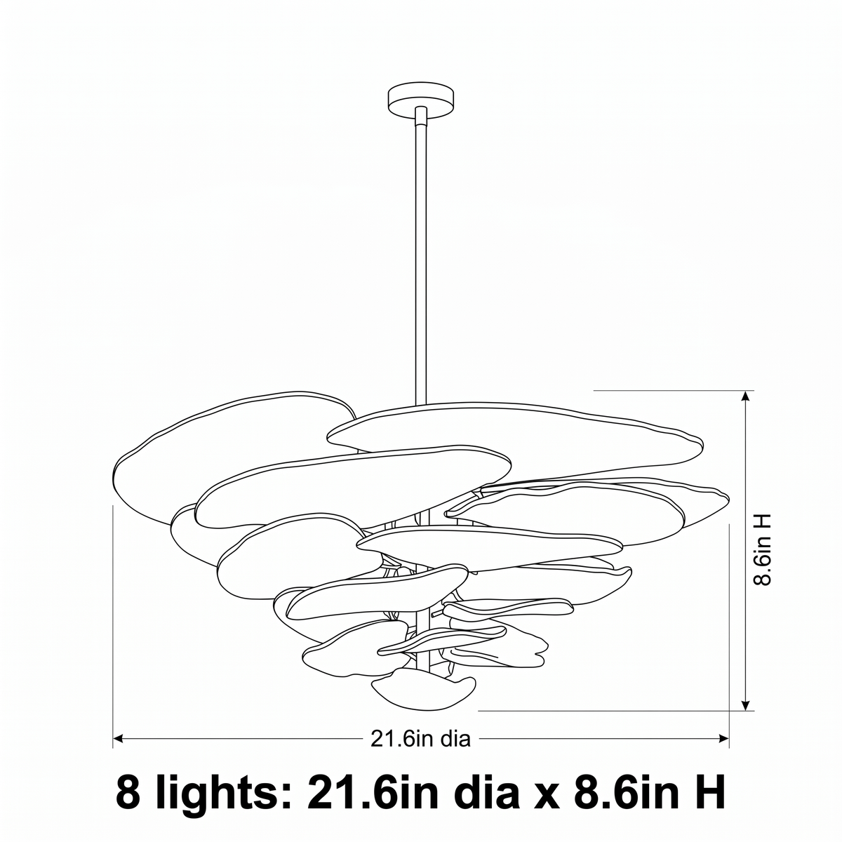 Glass Petal Chandelier