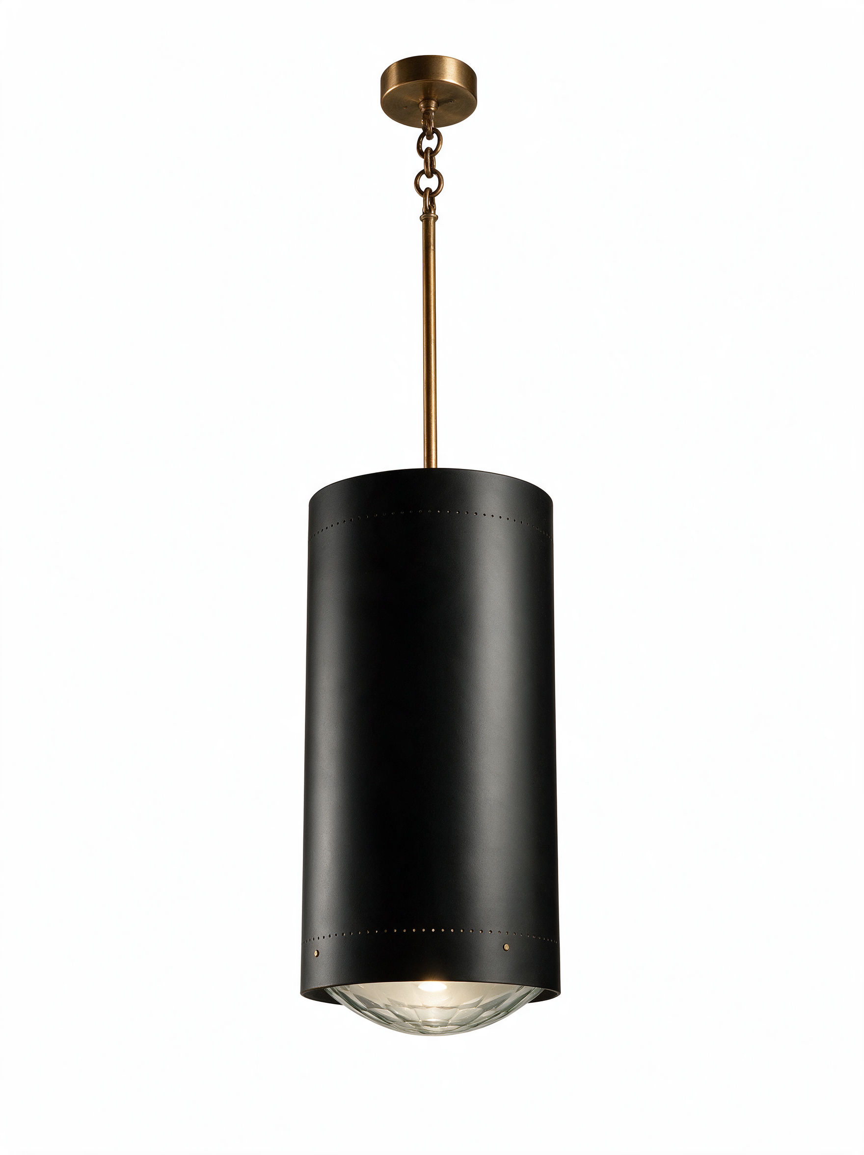 AIR HAVEN Faceted Beam Glass Pendant - White Hero