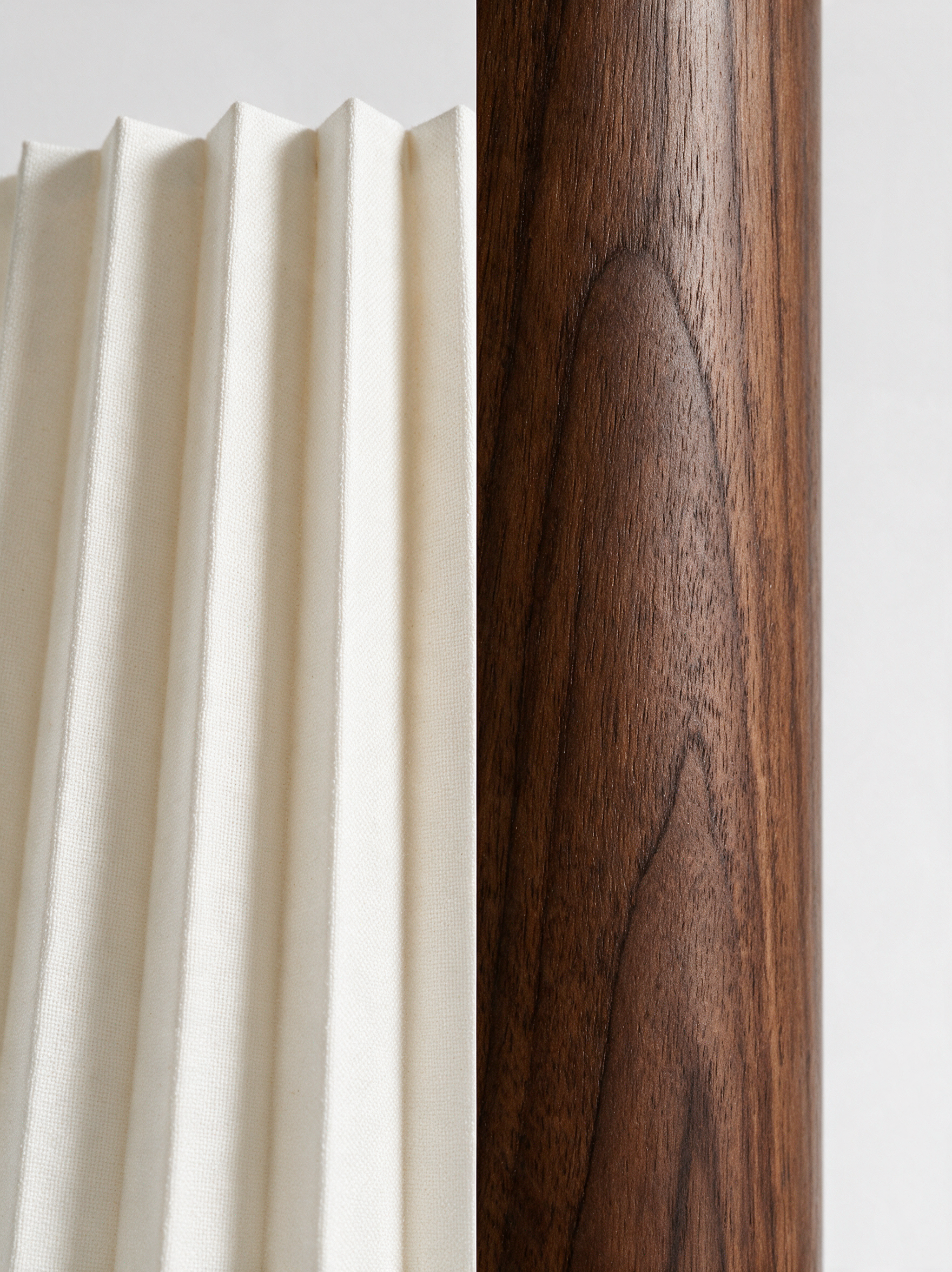 AIR HAVEN Walnut Pleated Desk Lamp - Material Detail