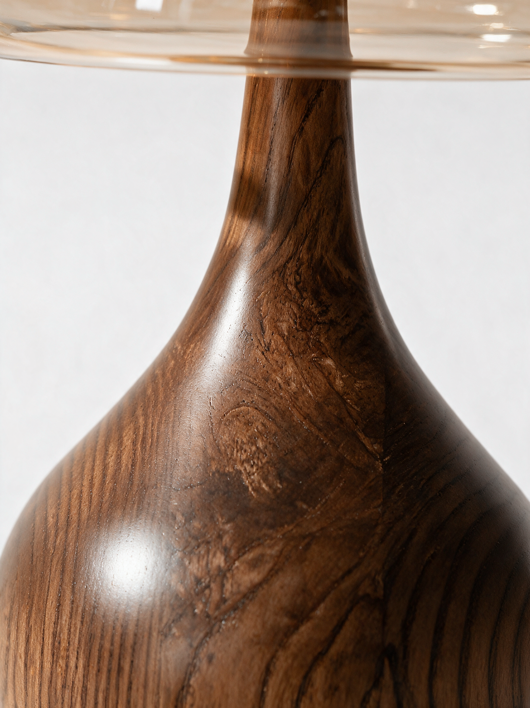 AIR HAVEN Ash Wood Brass Table Lamp - Material Detail
