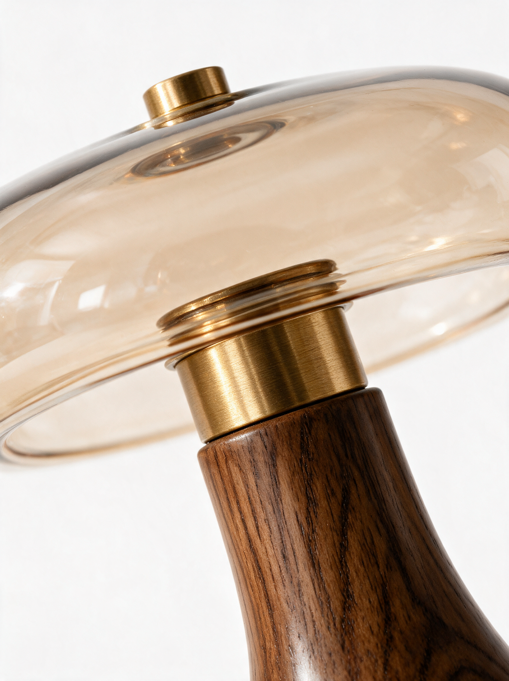 AIR HAVEN Ash Wood Brass Table Lamp - Construction Detail
