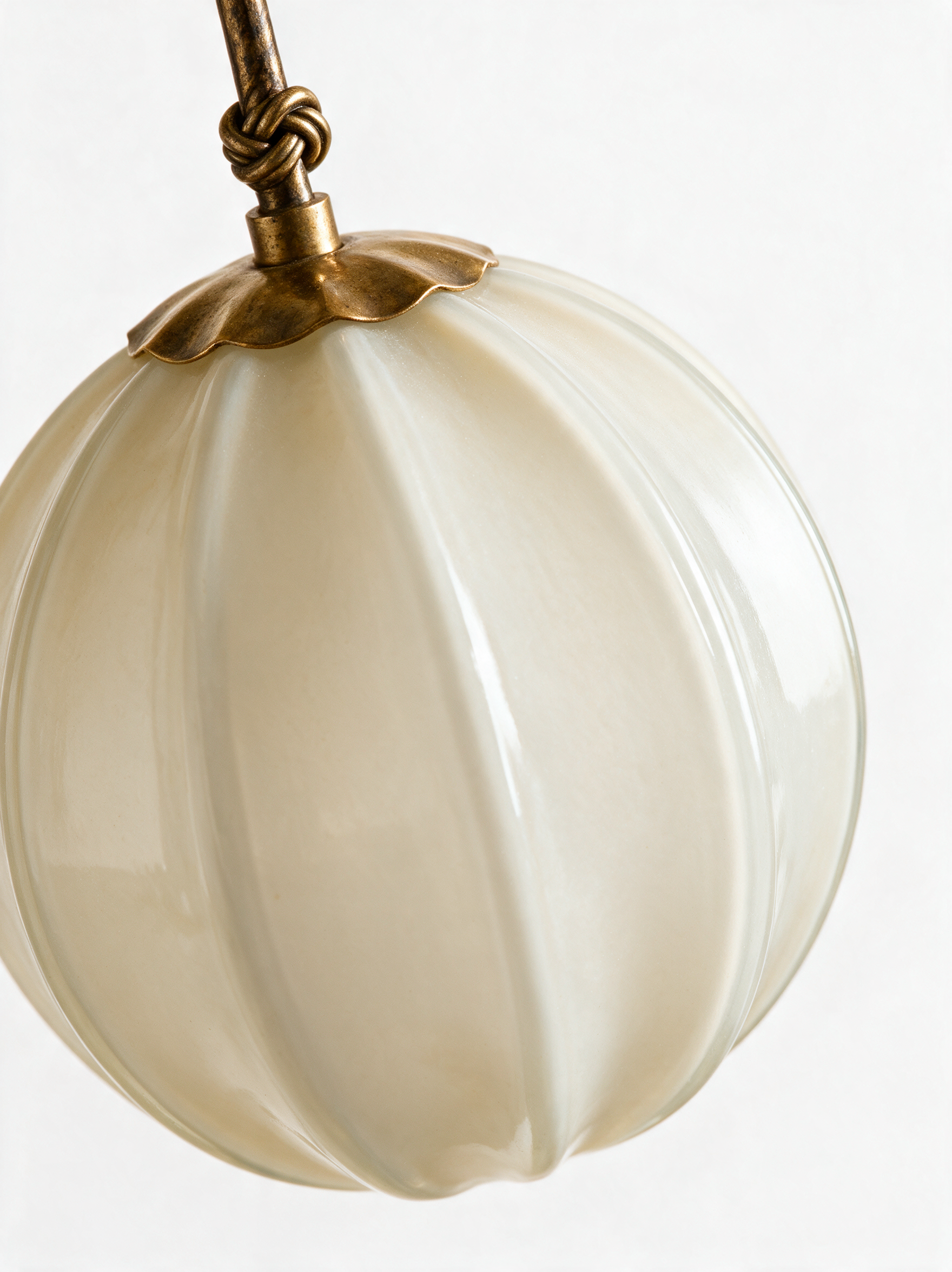 AIR HAVEN Vintage Glass Draped Chandelier - Glass Material Detail