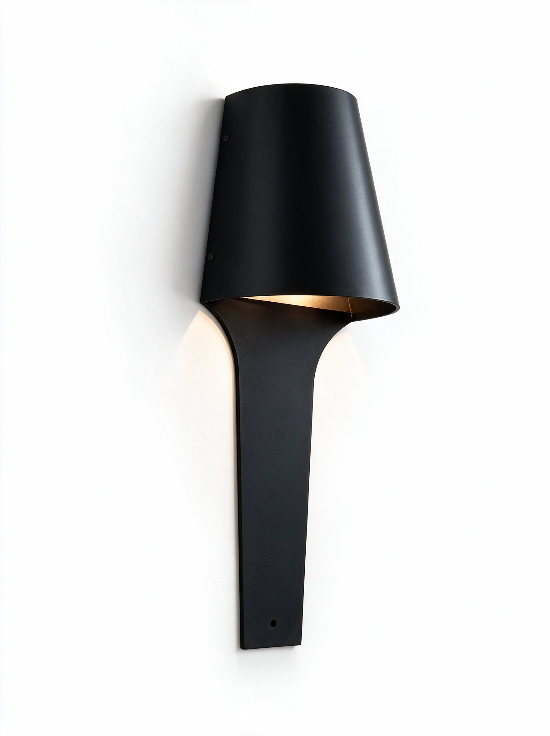 AIR HAVEN Contrast Brass Wall Sconce - Three-Quarter Studio View