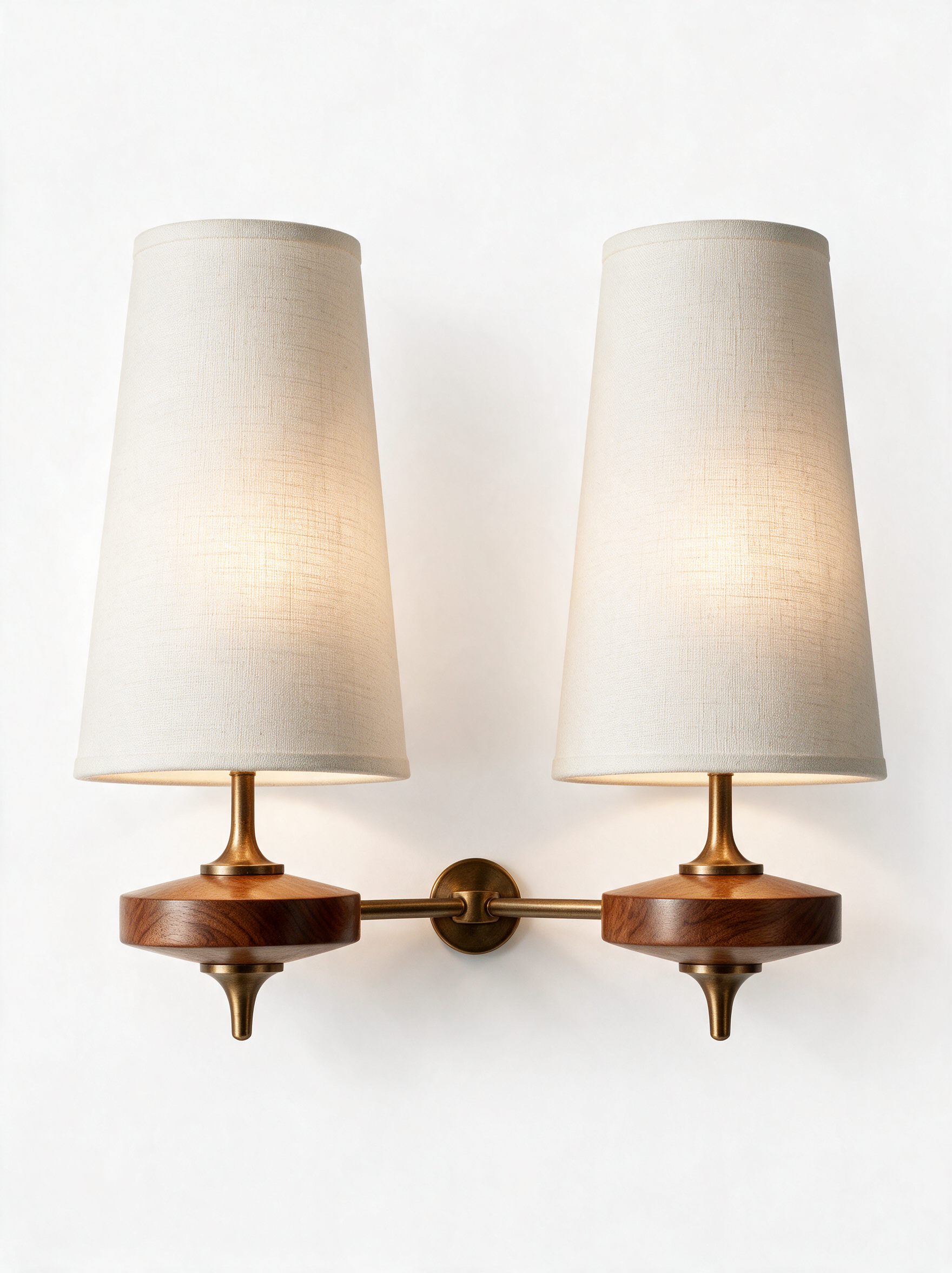 AIR HAVEN Botanical Bloom Wall Sconce - White Hero (Double, White)