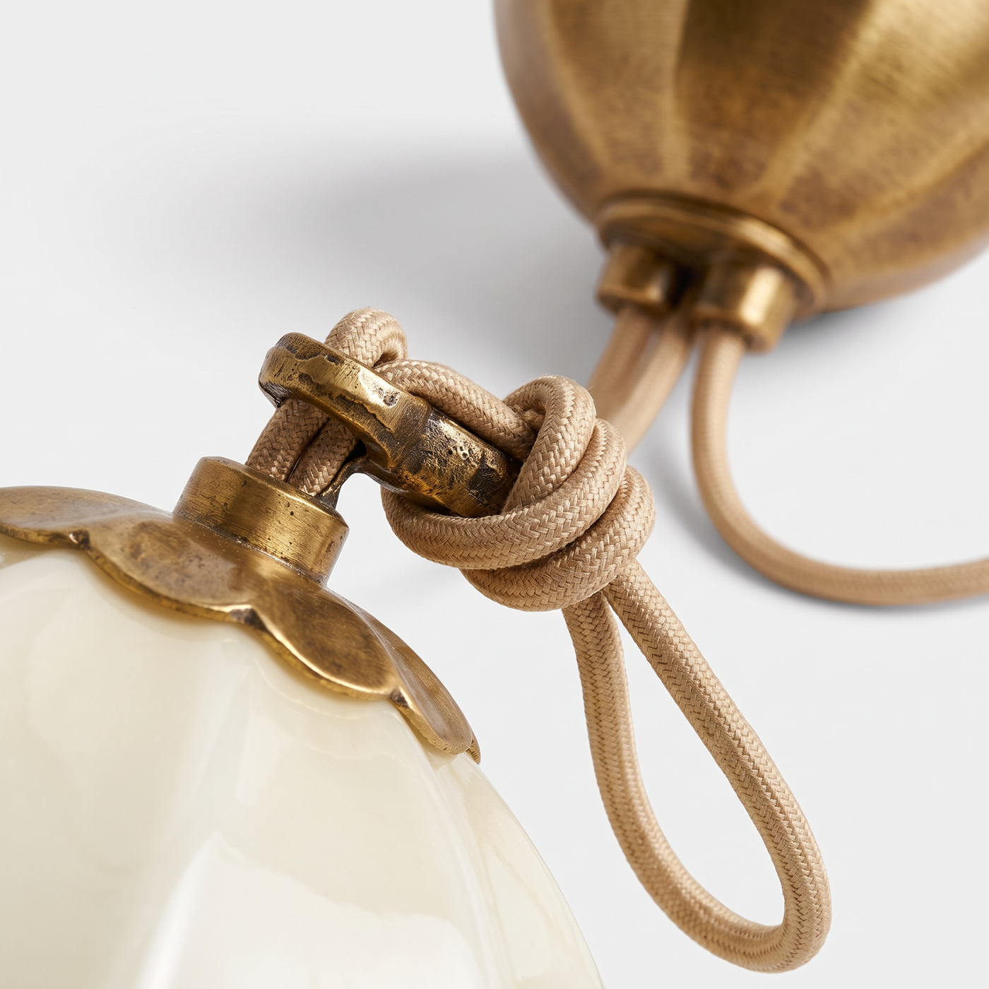 Vintage Glass Draped Chandelier