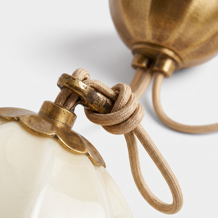 Vintage Glass Draped Chandelier