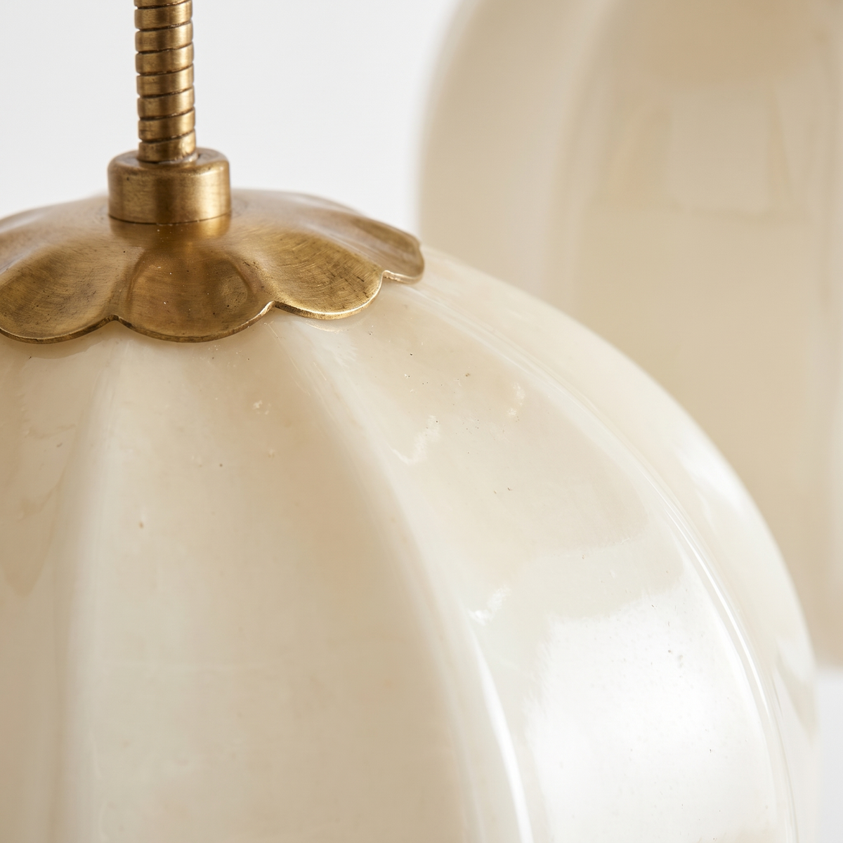 Vintage Glass Draped Chandelier