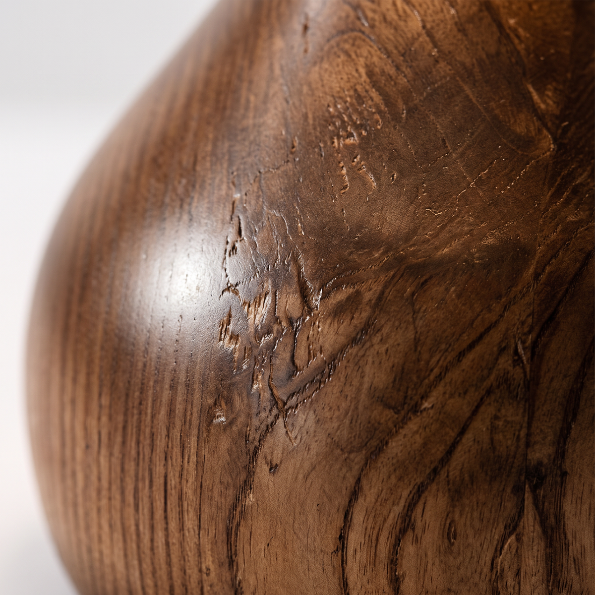 Ash Wood Brass Table Lamp