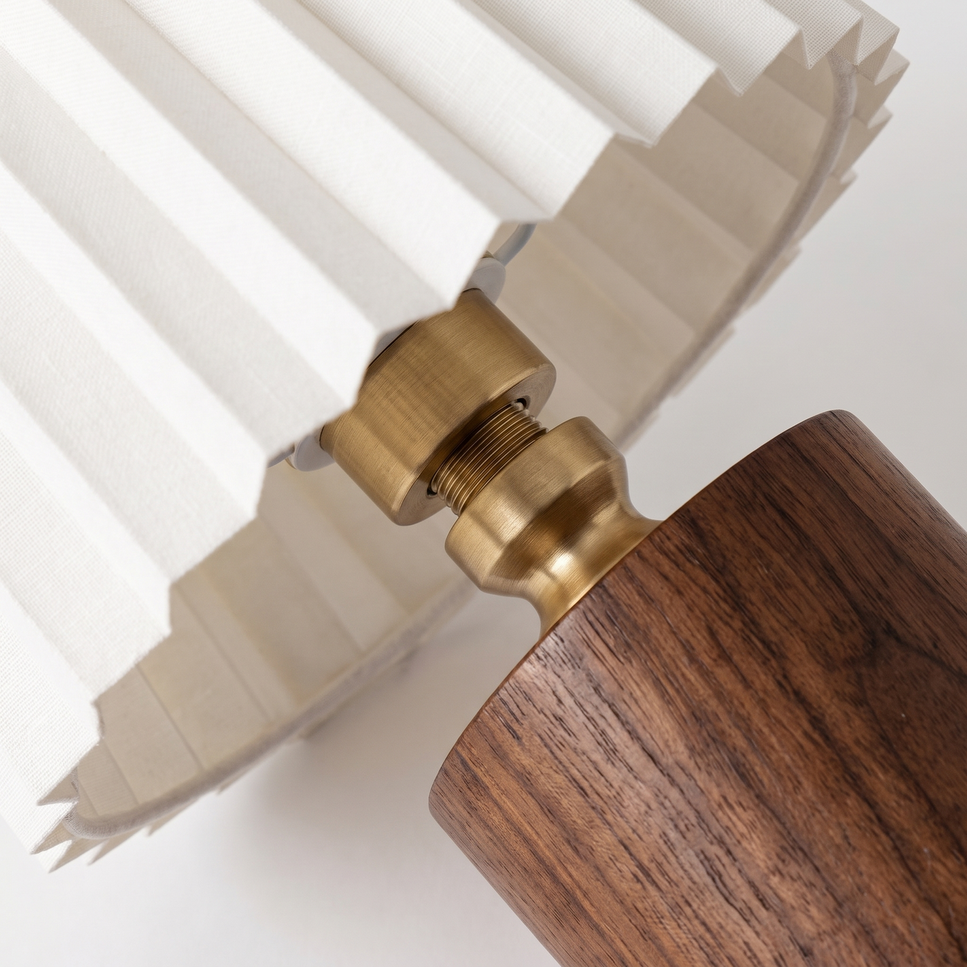 Walnut Pleated Desk Lamp