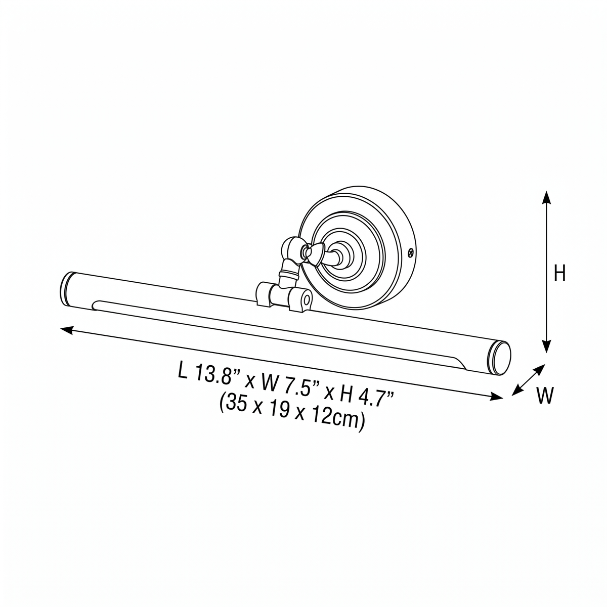 Dimension drawing — Emery Wall Sconce