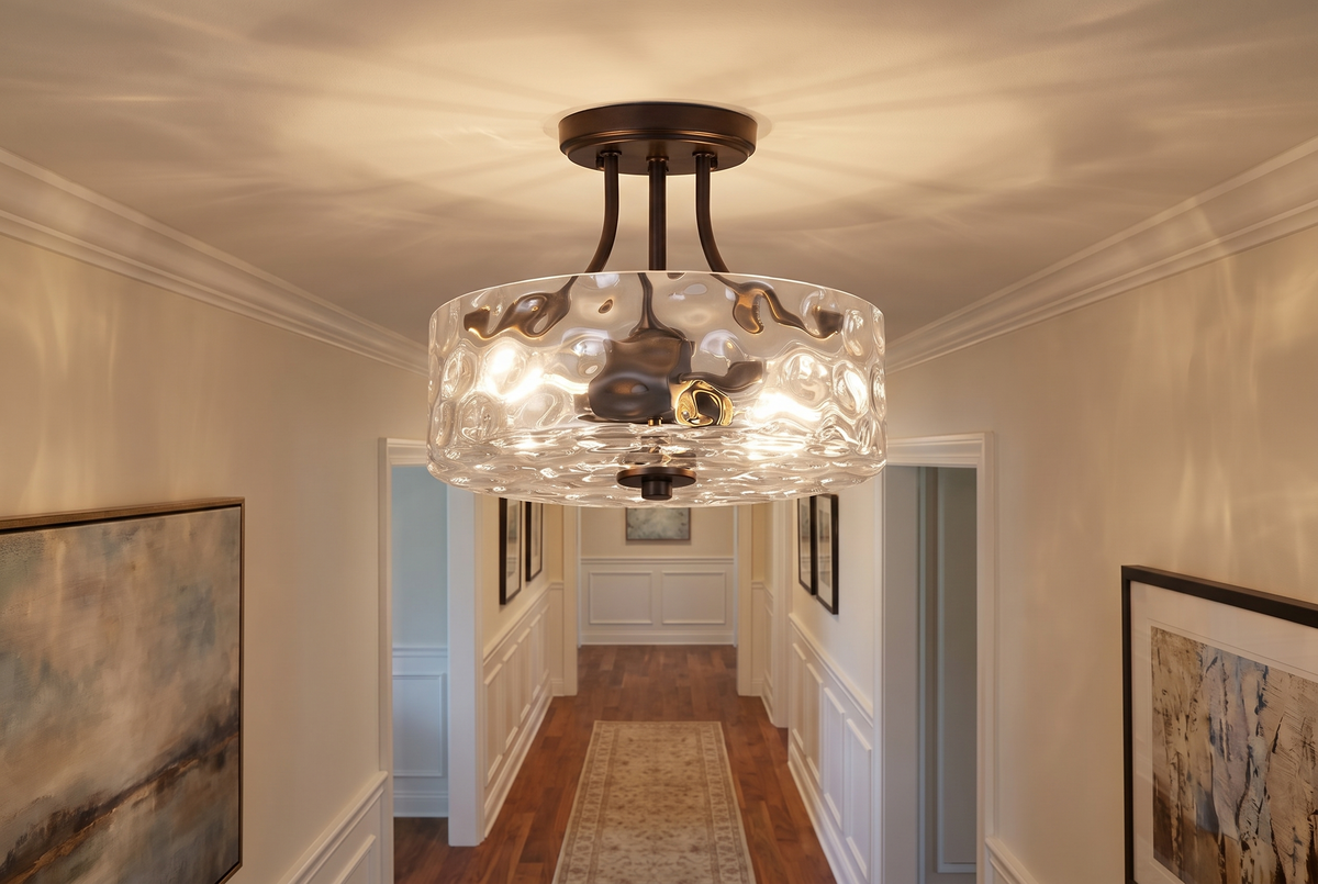 Ripple Glass Flushmount