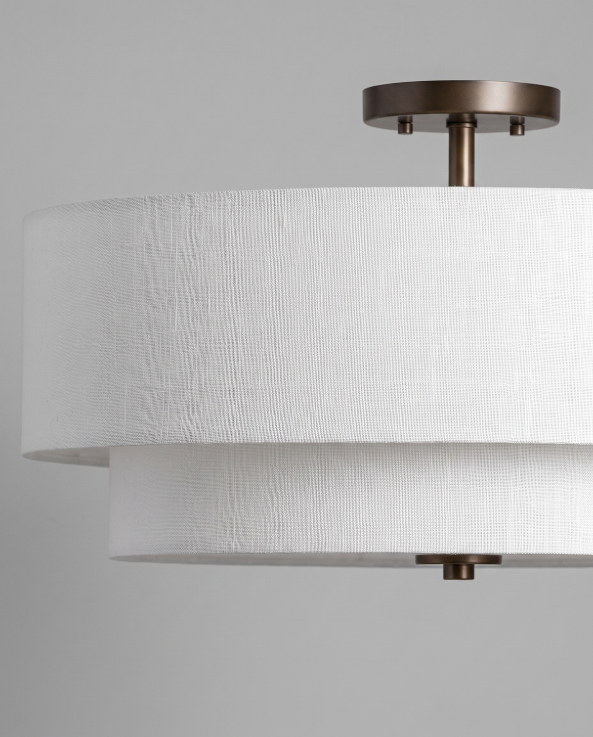 Linen Drum Flushmount