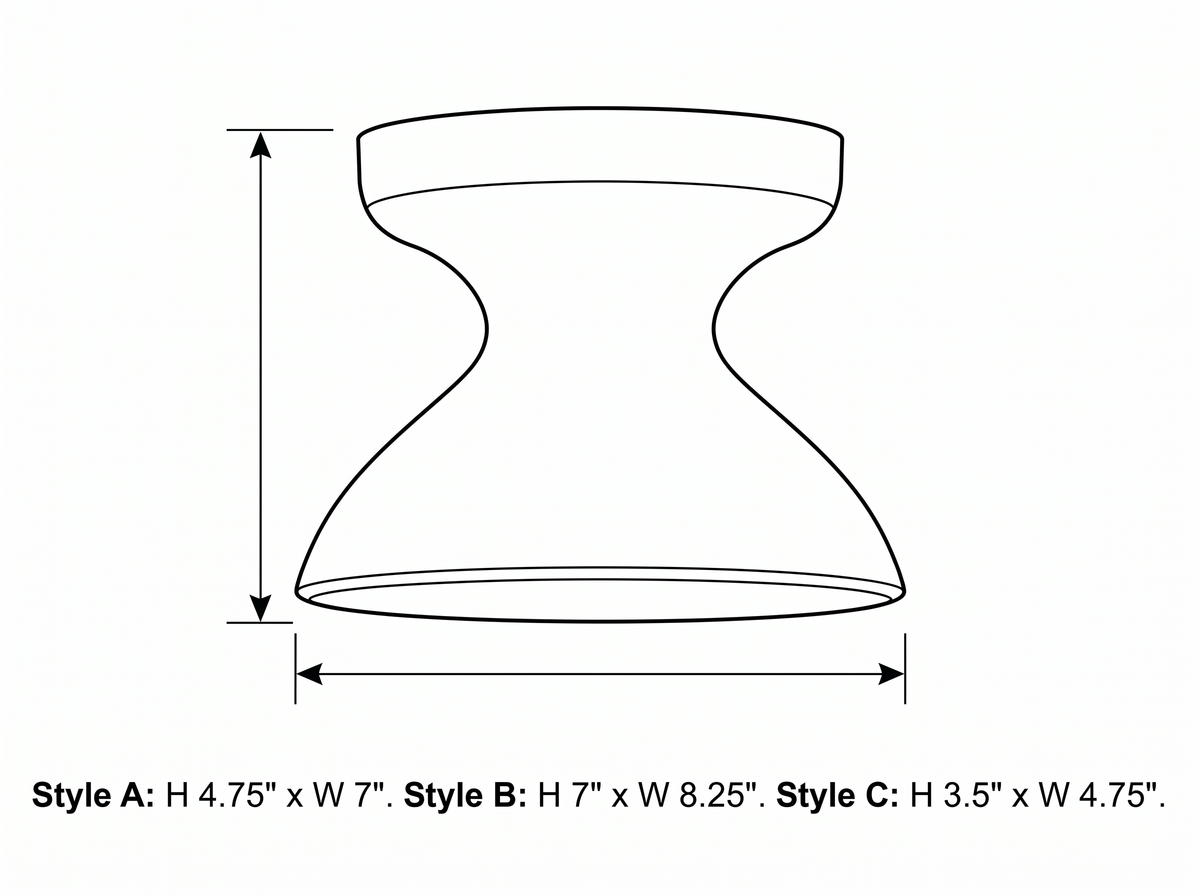Dimension drawing — Jenna Ceramic Flushmount